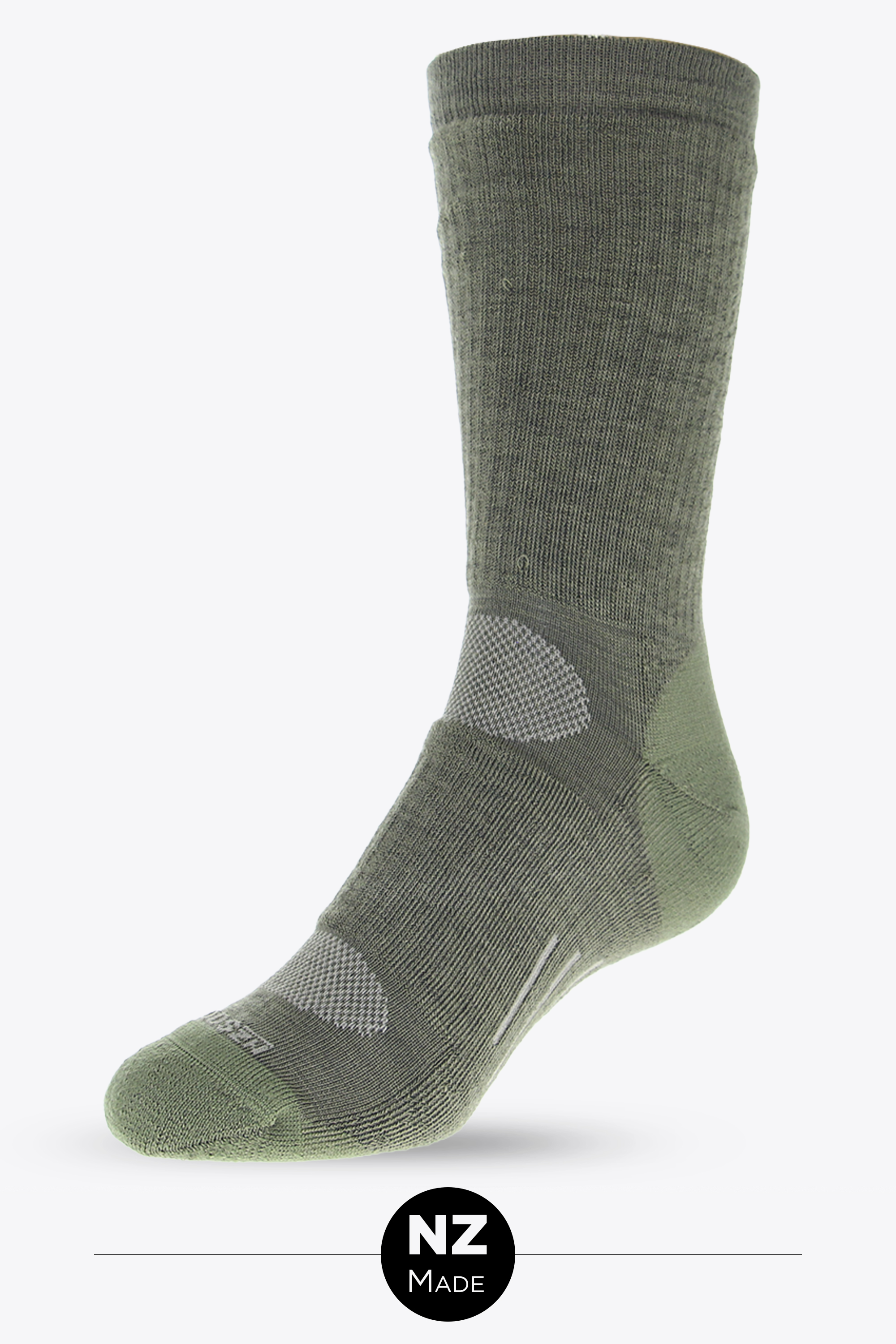 Unisex Mid-weight Merino Hike - deep lichen green